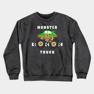 Vector illustration of monster truck with cartoon style. Crewneck Sweatshirt